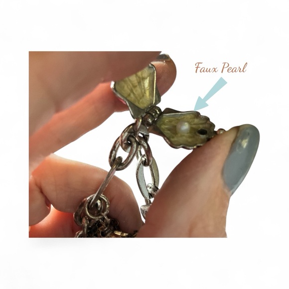 Brighton Nantucket Nautical Sea Themed Multi Charms Bracelet Faux Pearl Oyster - Picture 9 of 16